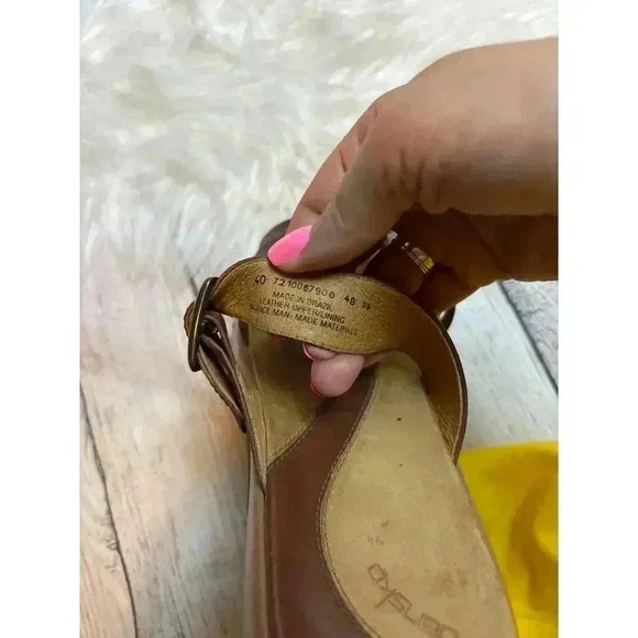 Dansko Cognac Brown Slides Sandals Size 40 - Picture 8 of 8